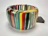 Jackie Brazil "Tiger" Liquorice Allsorts with Cat Eye Mix Colours 5cm Resin Bangle ( B0932 )