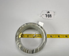 Jackie Brazil "All Sorts "Liquorice w/Cat Eye Cream Mix 3.4cm Bangle ( B2444 )