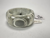 Jackie Brazil "All Sorts "Liquorice w/Cat Eye Cream Mix 3.4cm Bangle ( B2444 )