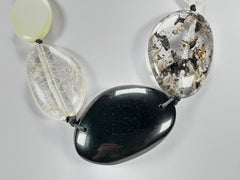 Jackie Brazil "Seasons Mix" Short Flat Riverstones 50cm Necklace ( N3616 )