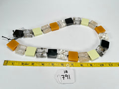 Jackie Brazil "Gala" Seasons Mix Half Rectangles 65cm Necklace ( N0789 )
