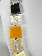 Jackie Brazil "Gala" Seasons Mix Half Rectangles 65cm Necklace ( N0789 )