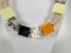 Jackie Brazil "Gala" Seasons Mix Half Rectangles 65cm Necklace ( N0789 )