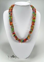 Jackie Brazil "Patricia" Kandinsky Liquorice Squares & Beads 55cm Necklace ( N0025 )