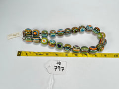 Jackie Brazil "Cat Eyes" Winter Mix Liquorice Balls Resin Necklace 50cm ( N0894 )