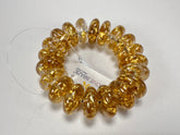 Jackie Brazil "Ana" Gold Flakes Elasticated Wheels Resin Bracelet ( B0910 )