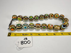 Jackie Brazil "Cat Eyes" Winter Mix Liquorice Balls Resin Necklace 50cm ( N0894 )