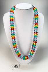 Jackie Brazil "Bela" Transparent Paris Mix Resin Mini Wheels 70cm Necklace ( N0043 )