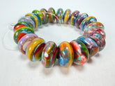Jackie Brazil "Bela" Kandinsky Elasticated Mini Wheels Resin Bracelet ( B0920 )
