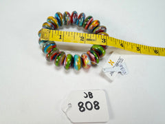 Jackie Brazil "Bela" Kandinsky Elasticated Mini Wheels Resin Bracelet ( B0920 )