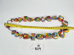 Jackie Brazil "Indiana" Kandinsky Multi-Bead Medium Resin 70cm Necklace ( N0033 )