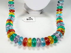 Jackie Brazil "Bela" Transparent Paris Mix Resin Mini Wheels 110cm Necklace ( N0048 )