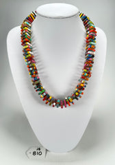 Jackie Brazil "Patricia" Kandinsky Liquorice Squares & Beads 55cm Necklace ( N0025 )