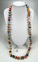Jackie Brazil "Camille" Liquorice Stripes x Kandinsky Small Stones 110cm Necklace ( N0078 )