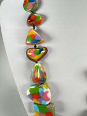 Jackie Brazil "Indiana" Kandinsky Multi-Bead Medium Resin 70cm Necklace ( N0033 )