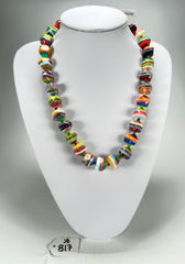 Jackie Brazil "Camille" Liquorice Stripes x Kandinsky Small Stones 55cm Necklace ( N0070 )