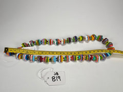 Jackie Brazil "Camille" Liquorice Stripes x Kandinsky Small Stones 55cm Necklace ( N0070 )