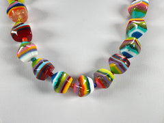 Jackie Brazil "Camille" Liquorice Stripes x Kandinsky Small Stones 55cm Necklace ( N0070 )