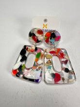 Jackie Brazil "Ruth" Cascade Trapez On Pin Resin Earrings ( E0010 )