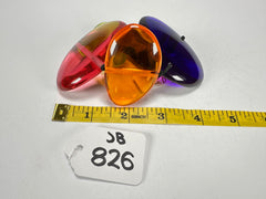 Jackie Brazil "Riverstones" Transparent Summer Mix Stone Large Flat Stones On Elastic Bracelet ( B3716 )