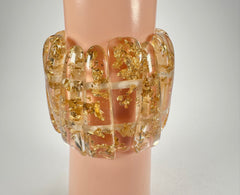 Jackie Brazil "Tulip" Gold Flakes Elasticated Bracelet ( B0026 )