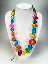 Jackie Brazil "Indiana" Transparent Carnaval Mix Multi-Bead Medium Resin 70cm Necklace ( N0033 )