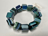 Jackie Brazil "POP" Liquorice Blue Mix Small Cubes Bracelet ( B0224 )