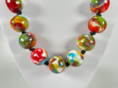 Jackie Brazil "Lola" Kandinsky Medium Spheres 70cm Resin Necklace ( N2695 )