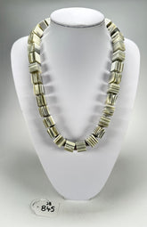 Jackie Brazil "POP" Liquorice Cream Mix Small Cubes 65cm Necklace ( N0046 )