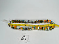 Jackie Brazil "Patricia" Liquorice Squares & Beads Winter Colour Mix 55cm Necklace ( N0025 )