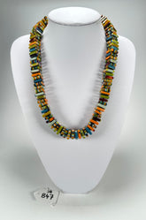 Jackie Brazil "Patricia" Liquorice Squares & Beads Winter Colour Mix 55cm Necklace ( N0025 )