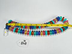 Jackie Brazil "Ana" Transparent Summer Mix Resin Wheels 70cm Necklace ( N0044 )