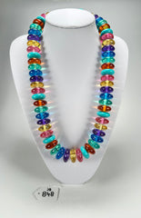 Jackie Brazil "Ana" Transparent Summer Mix Resin Wheels 70cm Necklace ( N0044 )