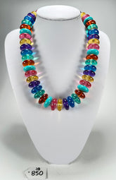 Jackie Brazil "Ana" Transparent Summer Mix Resin Wheels 50cm Necklace ( N0042 )