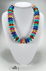 Jackie Brazil "Ana" Transparent Summer Mix Resin Wheels 50cm Necklace ( N0042 )