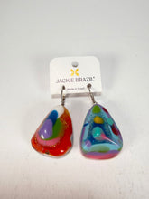 Jackie Brazil "Diamond" Kandinsky Flinstone on Hook Resin Earrings ( E0700 )