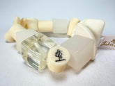Jackie Brazil "Indiana" Cream Mix Multi Bead Resin Bracelet ( B0210 )