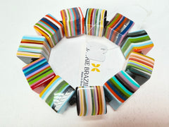 Jackie Brazil "POP" Liquorice Mix Colours Small Cubes Bracelet ( B0224 )