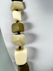 Jackie Brazil "Natural" Boheme Large Stones Long 75cm Resin Necklace ( N0425 )