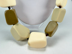 Jackie Brazil "Natural" Boheme Large Stones Long 75cm Resin Necklace ( N0425 )