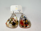 Jackie Brazil "Diamond" Cascade Flinstone on Hook Resin Earrings ( E0700 )