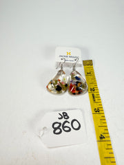 Jackie Brazil "Diamond" Cascade Flinstone on Hook Resin Earrings ( E0700 )