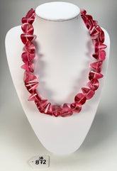 Jackie Brazil "KL Kones" Transparent Pink Mix Large Cones Necklace ( N2896 )