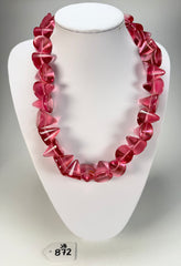 Jackie Brazil "KL Kones" Transparent Pink Mix Large Cones Necklace ( N2896 )