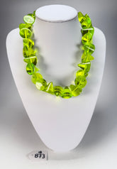 Jackie Brazil "KL Kones" Transparent Green Mix Large Cones Necklace ( N2896 )