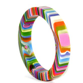 Jackie Brazil "Cat Eye" Liquorice Allsorts with Cat Eye Spring Mix 1.3cm Resin Bangle ( B1034 )