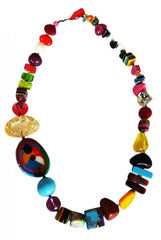 Jackie Brazil "Fusion" Mix Colours Long 110cm Bead Necklace ( N0040 )