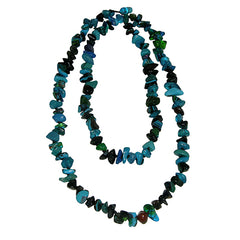 Jackie Brazil "Orient Express" 1 Strand Small Light Blue Mix Bead Long 110cm Necklace ( N3571 )