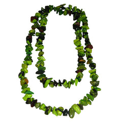 Jackie Brazil "Orient Express" 1 Strand Small Light Green Mix Bead Long 110cm Necklace ( N3571 )