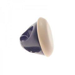 Jackie Brazil "Large Riverstone" Beige Matte Round Ring ( R3606 ) Size UK- P / US-7.5